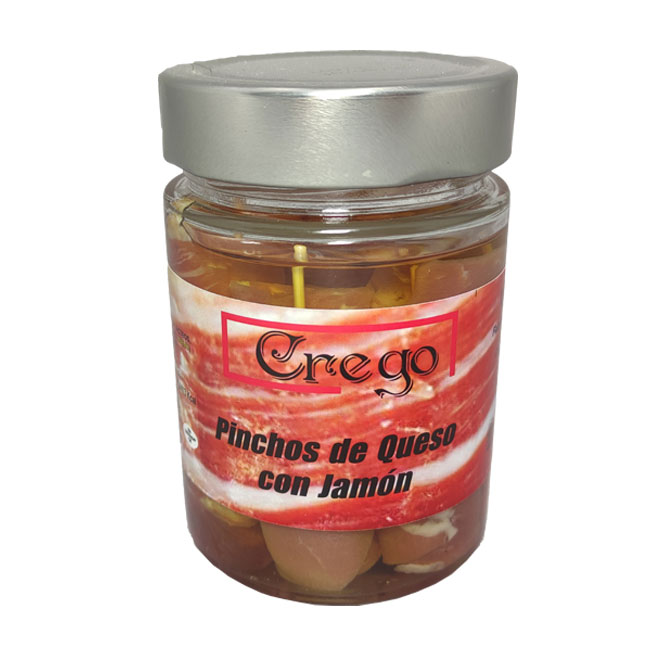 Pinchos de queso con jamón - Quesos Crego - Cevico la Torre - Palencia